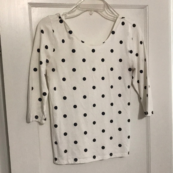 Forever 21 Tops - Black and White Polka Dot Shirt